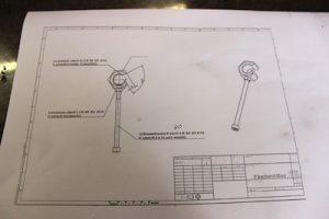 Technische Zeichnung für die Herstellung eine Flaschenöffner aus einer Schraubenmutter